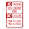 Signmission No Parking Bus Loading Zone No Entaciona Heavy-Gauge Aluminum Sign, 12" x 18", A-1218-23756 A-1218-23756 - alternate 1
